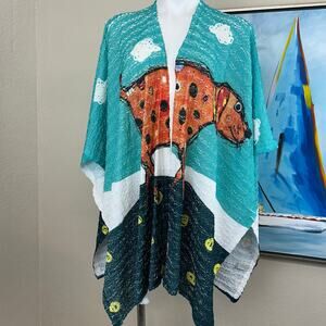 Inoah Kimono Wearable Art One size Dachshund theme